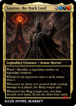 Sauron, the Dark Lord Proxy Card with Custom Fantasy Art - Image 1
