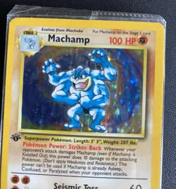 Pokemon TCG Machamp Holo 1st Edition Base Set Holo Card 8/102 Sealed LP+ - Image 4