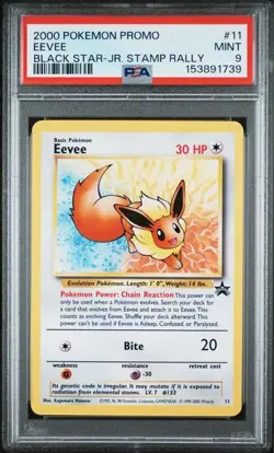 【PSA 9】Eevee Pokemon Card Japanese Black Star-Jr Stamp Rally 2000 #11 from Japan - Image 2