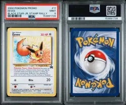 【PSA 9】Eevee Pokemon Card Japanese Black Star-Jr Stamp Rally 2000 #11 from Japan - Image 4