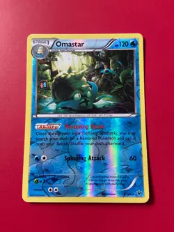 Omastar 18/124 XY Fates Collide Reverse Holo Pokemon TCG Card - Image 1