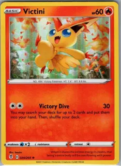Victini 020/203 Holo SWSH07: Evolving Skies - Pokemon Card - NM - Image 1