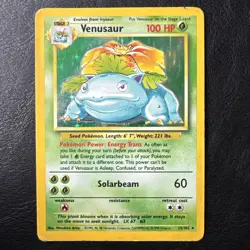 Venusaur Holo Pokemon Base Set TCG Card 15/102 - Image 2