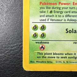 Venusaur Holo Pokemon Base Set TCG Card 15/102 - Image 5