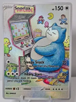 Snorlax Fan Art Card — Arcade Series (Unofficial, Non-TCG) - Image 1