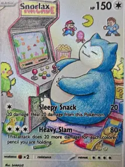 Snorlax Fan Art Card — Arcade Series (Unofficial, Non-TCG) - Image 2