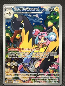 Pokemon TCG Iono's Kilowattrel 163/159 SV09: Journey Together IR NM - Image 1