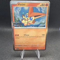 Pokemon TCG Victini 12/86 Black Bolt Cosmos Holo Rare Black Bolt Stamped NM - Image 1