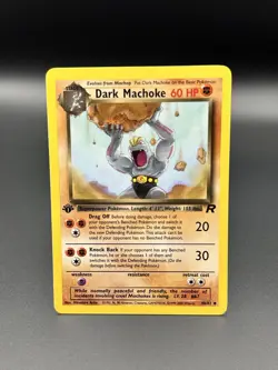 Pokemon Dark Machoke Team Rocket 1st Edition - Image 2