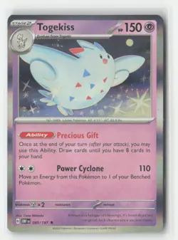 Togekiss 085/197 Rare Obsidian Flames Pokemon Holo Near Mint - Image 1