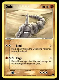 Pokemon TCG EX Battle Stadium #71/100 Onix NM - Image 1