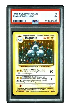 💎VINTAGE 1999 POKEMON MAGNETON BASE SET 9/102 PSA 7 NEAR MINT (NM)! - Image 1