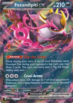 Fezandipiti ex 142/217 Double Rare Ascended Heroes Pokemon Holo Near Mint - Image 1