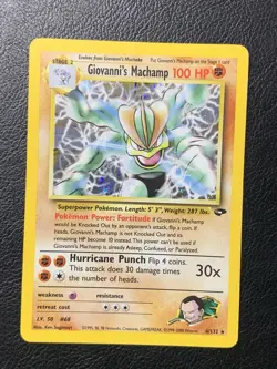 Giovanni's Machamp 6/132 Gym Challenge Holo Pokemon TCG Vintage WOTC MP - Image 1