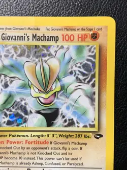 Giovanni's Machamp 6/132 Gym Challenge Holo Pokemon TCG Vintage WOTC MP - Image 3