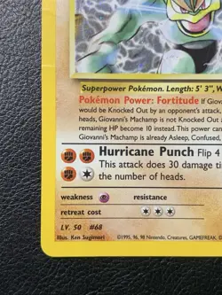 Giovanni's Machamp 6/132 Gym Challenge Holo Pokemon TCG Vintage WOTC MP - Image 5