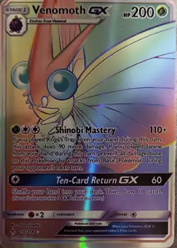 Pokemon TCG Venomoth GX Unbroken Bonds 216/214 Holo Secret Rare - Image 1