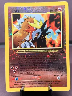 Pokemon TCG Entei 34 Black Star Promo Holo Rare VTG WOTC 2000 HP - Image 1