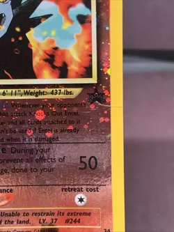 Pokemon TCG Entei 34 Black Star Promo Holo Rare VTG WOTC 2000 HP - Image 2