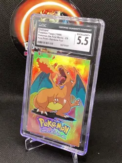 1999 Pokemon Topps Charizard Rainbow Foil First Print Movie Edition !!! - Image 2