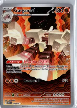 Garganacl 147/132 Illustration Rare Mega Evolution Pokemon Holo NM/M - Image 1