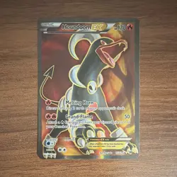 Pokemon Houndoom EX 153/162 Breakthrough Full Art Ultra Rare Holo EN LP - Image 1
