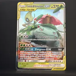 Pokemon Celebi & Venusaur GX 1/181 Tag Team NM - Image 2