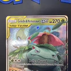 Pokemon Celebi & Venusaur GX 1/181 Tag Team NM - Image 3