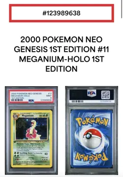 2000 MEGANIUM NEO GENESIS HOLO 1ST EDITION #11 PSA 9 MINT POKEMON - Image 5