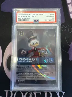 2024 Disney Lorcana EN 3 Scrooge Mcduck Richest #218 Enchanted PSA 10 - Image 1