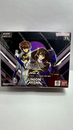 Bandai TCG Union Arena: Code Geass Volume 2 Factory Sealed 16 Pack Booster Box - Image 1