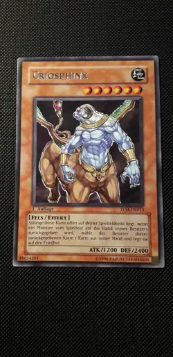 Yu-Gi-Oh! Criosphinx, TLM-DE013, Rare, 1. Auflage, Deutsch, Near Mint - Image 1