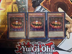 YUGIOH 3X PUMPKING THE KING OF GRAVE GHOSTS MZMU-EN001 SECRET 1ST ED NM - Image 1