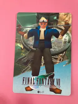 Final Fantasy 7 No.19 Cid card Very Rare BANDAI japanese 1996 F/S - Image 2
