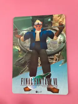 Final Fantasy 7 No.19 Cid card Very Rare BANDAI japanese 1996 F/S - Image 3