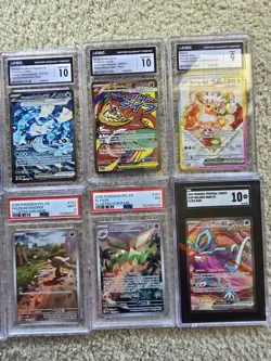 Lot Of Graded Pokemon Cards Mega Charizard Eevee Psa Cgc - Image 3