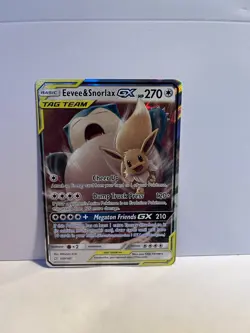 Pokemon TCG Eevee Snorlax GX Team Up Holo Ultra Rare Card 120/181 - Image 1