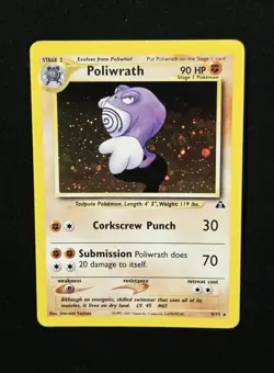 Poliwrath 9/75 Holo Rare Neo Discovery WoTC Pokemon Card 2001 - Image 3