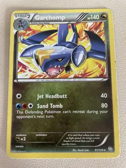 Garchomp Cosmos Holo Rare 91/124 Black & White Dragons Exalted NM Pokemon Card - Image 1