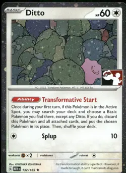 Ditto 132/165 Cosmo Holo Rare Prize Pack Series Cards Pokemon Holo Near Mint - Image 1