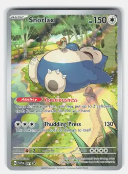 Snorlax 051 Pokemon SV: Scarlet & Violet Promo Cards Holofoil *NM* - Image 1