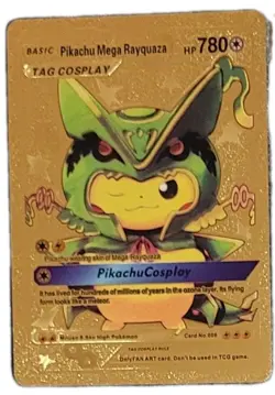 6x Pikachu Cosplay Gold Foil Fan Art Pokemon Cards Set - Custom Collector Lot NM - Image 4