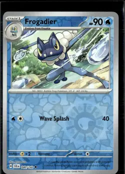 Pokemon Frogadier 040/142 Stellar Crown Reverse Holo Uncommon 2 Card Lot - Image 1