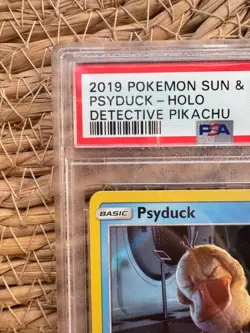 Pokemon 2019 Sun & Moon Psyduck-Holo Detective Pikachu #7 Card PSA 9 - Image 2