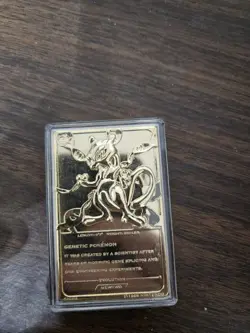 Burger King Pokemon TCG Mewtwo 1999 Limited Edition Gold Plated Metal Card - Image 1