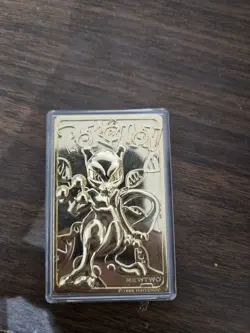 Burger King Pokemon TCG Mewtwo 1999 Limited Edition Gold Plated Metal Card - Image 2