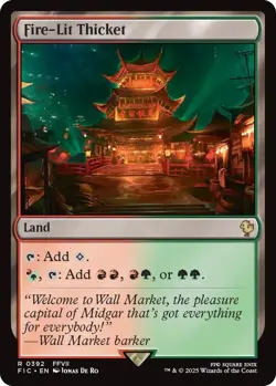 MTG Final Fantasy Commander - Fire-Lit Thicket - Image 1