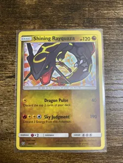 Pokemon TCG Shining Rayquaza Holo Rare Card Shining Legends 56/73 - Image 1