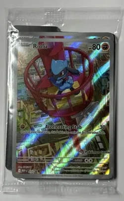 Pokemon Center Stamped Promo Riolu UNOPENED Mega Evolution Card - Image 1