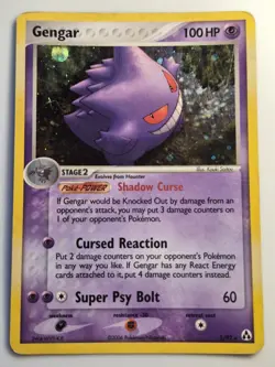 VINTAGE - Gengar Legend Maker 5/92 Holo Rare - Pokemon Card TCG MP - Image 1